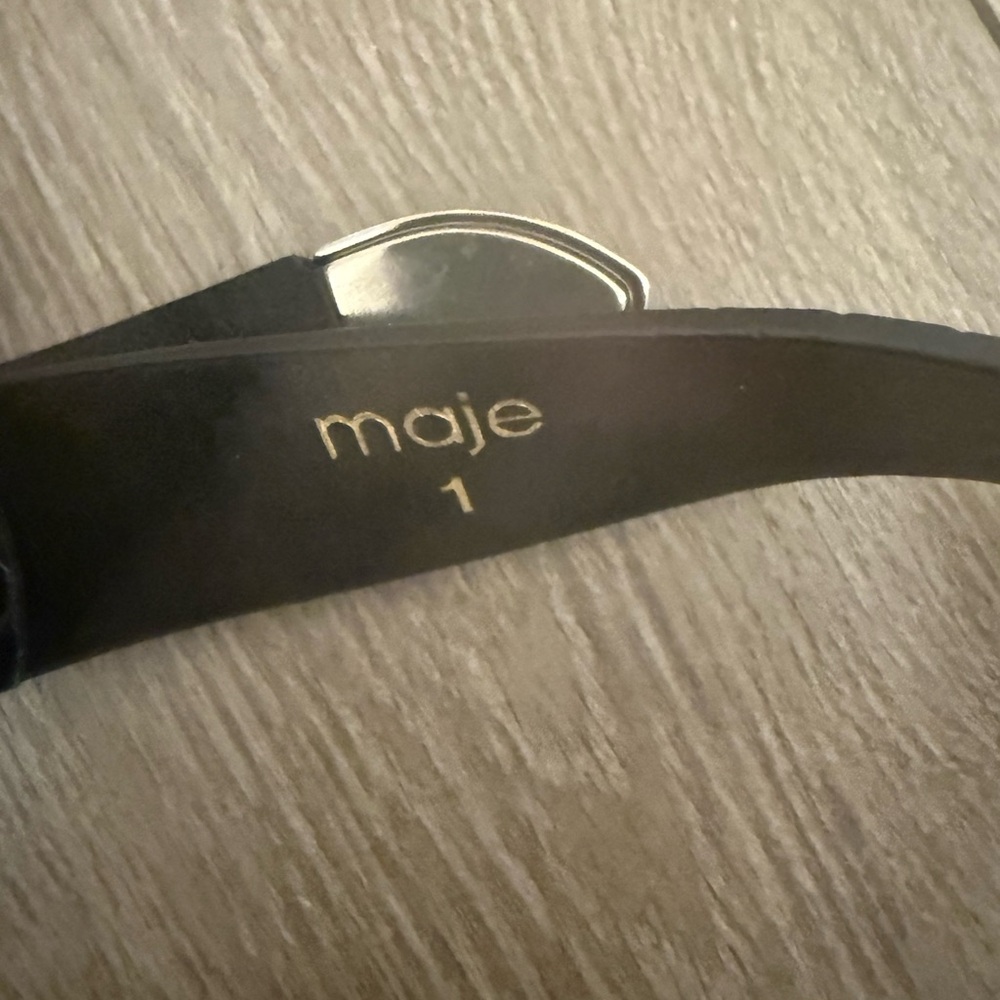 Maje Black Belt with Silver Accents - Picture 4 of 4